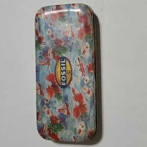 Fossil Vintage, collectors, tin watch box.